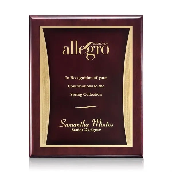 Oakleigh/Showtime Plaque - Rosewood/Red