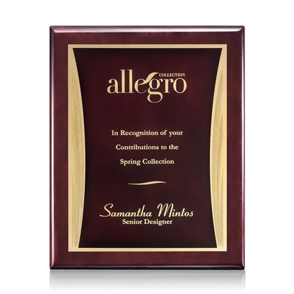 Oakleigh/Showtime Plaque - Rosewood/Red