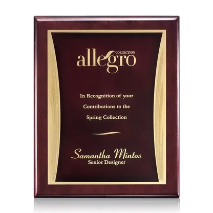Oakleigh/Showtime Plaque - Rosewood/Red