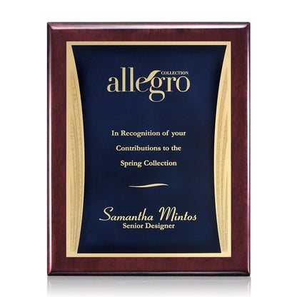 Oakleigh/Showtime Plaque - Rosewood/Blue