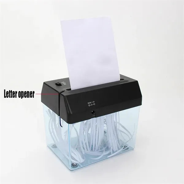 Mini Desktop Auto Paper Shredder Letter Opener
