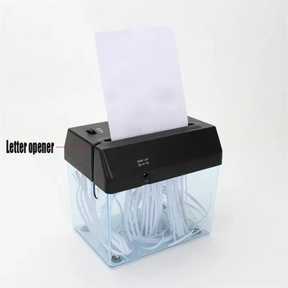 Mini Desktop Auto Paper Shredder Letter Opener