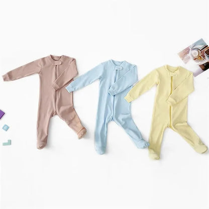Unisex Pure Cotton  Footed Onesies Baby Bodysuit Pajamas