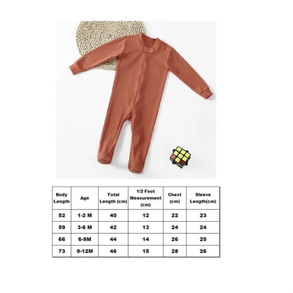 Unisex Pure Cotton  Footed Onesies Baby Bodysuit Pajamas
