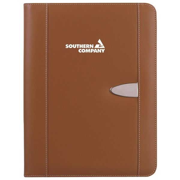 Eclipse Bonded Leather Zippered Portfolio With Calculator