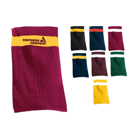 Bath Towel-Rugby Stripe Beach
