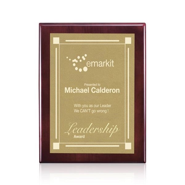 Oakleigh/Warden Plaque - Rosewood Finish