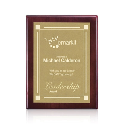 Oakleigh/Warden Plaque - Rosewood Finish