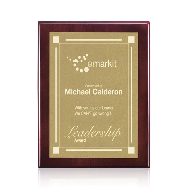 Oakleigh/Warden Plaque - Rosewood Finish
