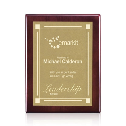 Oakleigh/Warden Plaque - Rosewood Finish