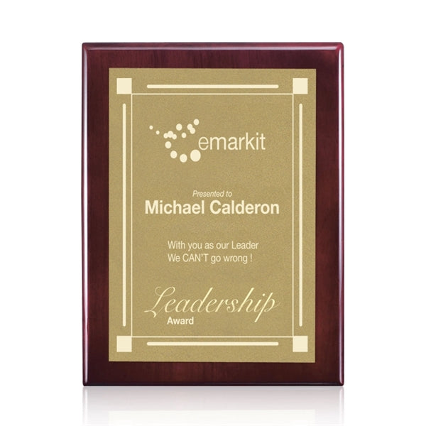 Oakleigh/Warden Plaque - Rosewood Finish