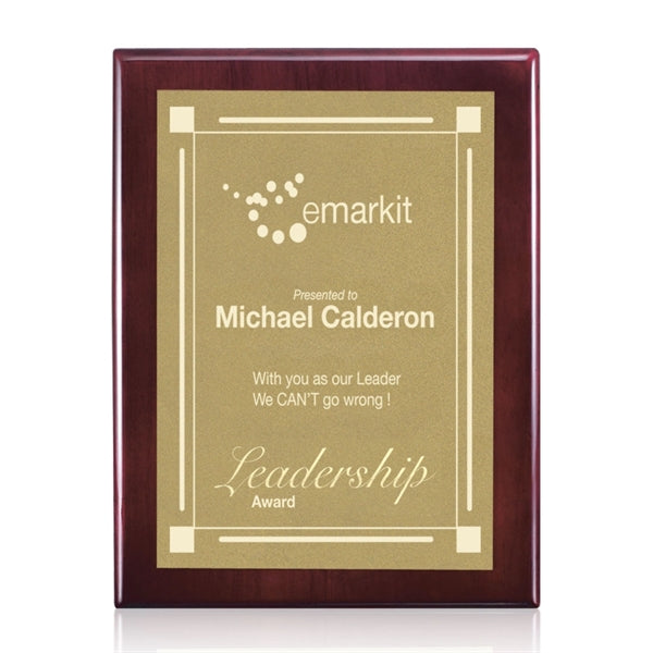 Oakleigh/Warden Plaque - Rosewood Finish