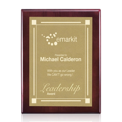 Oakleigh/Warden Plaque - Rosewood Finish