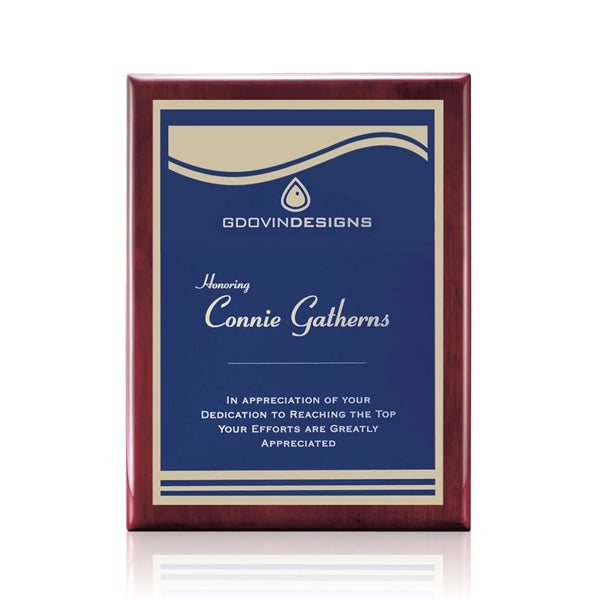 Oakleigh/Marietta Plaque - Rosewood/Blue