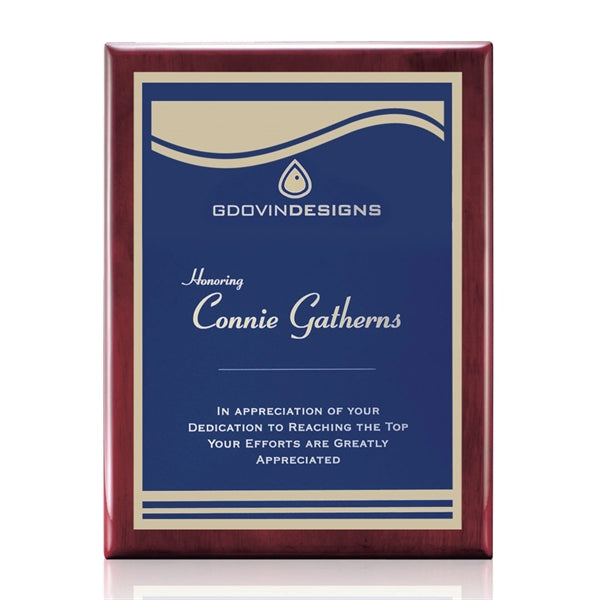 Oakleigh/Marietta Plaque - Rosewood/Blue