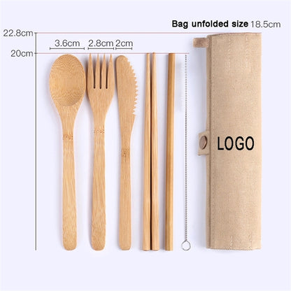 Travel  Portable Bamboo Utensils