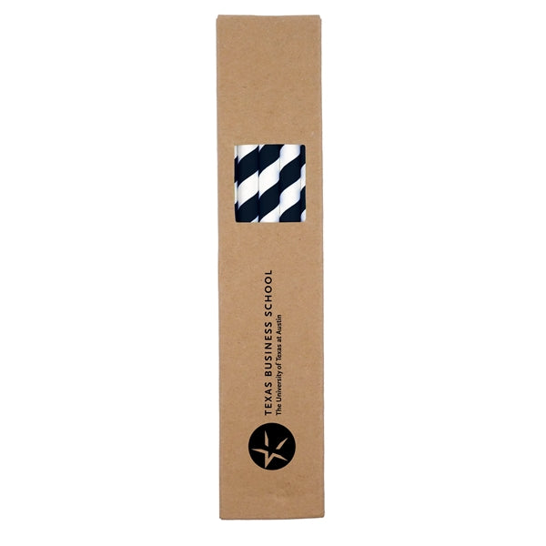 10 Pack Biodegradable Paper Straws in Box (0.8cm dia.)