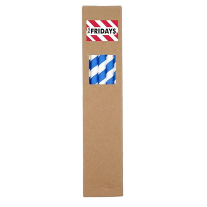 10 Pack Biodegradable Paper Straws in Box (0.8cm dia.)