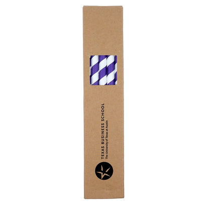 10 Pack Biodegradable Paper Straws in Box (0.8cm dia.)
