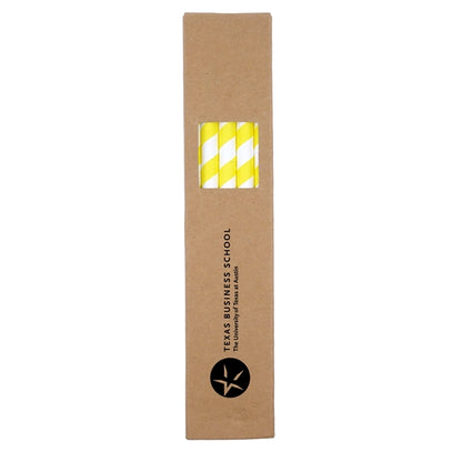 10 Pack Biodegradable Paper Straws in Box (0.6cm dia.)
