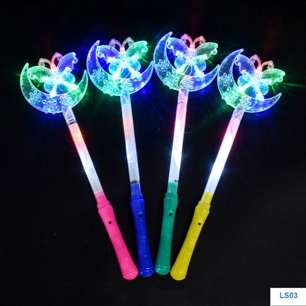 LED Light Up Frozen Snowflake Wand Toy For Kids