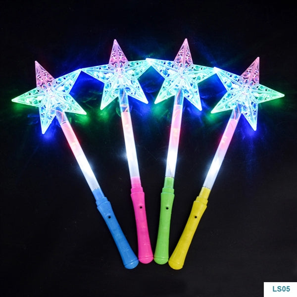 LED Light Up Frozen Snowflake Wand Toy For Kids