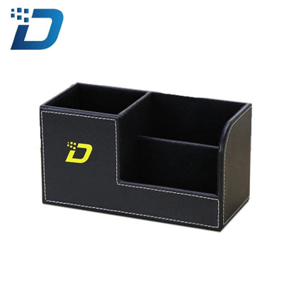Multifunctional PU Leather Desktop Storage Box