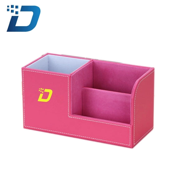 Multifunctional PU Leather Desktop Storage Box