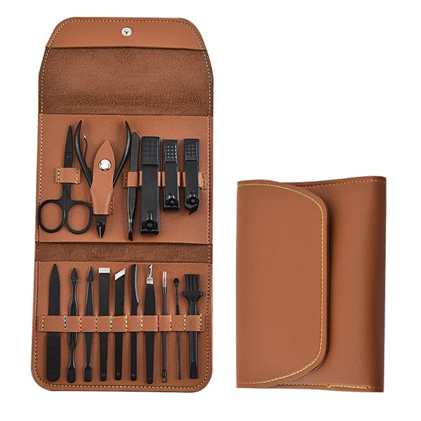 16 in 1 Manicure Kit With Portable PU Leather Case