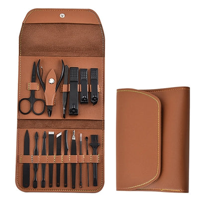 16 in 1 Manicure Kit With Portable PU Leather Case