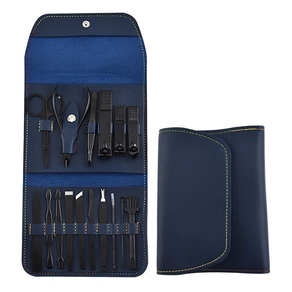 16 in 1 Manicure Kit With Portable PU Leather Case