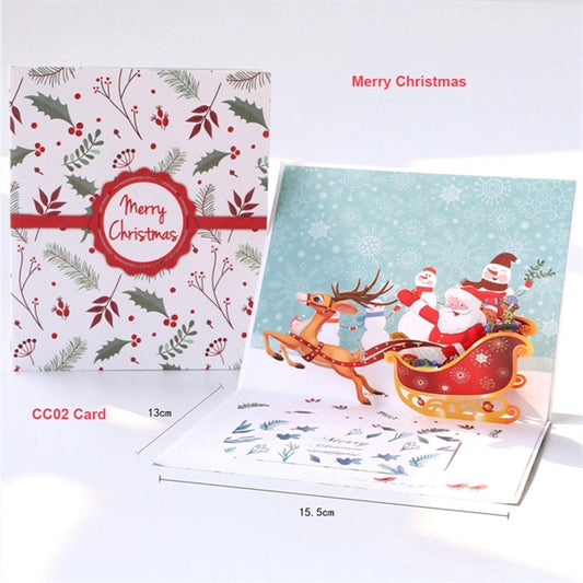 Assorted 3D Pop Up Merry Christmas Greeting Card