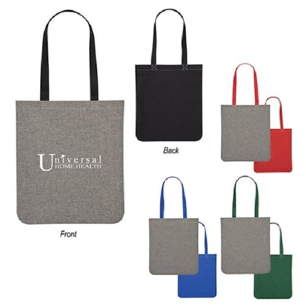 Heathered Two-Tone Brochure Tote Bag