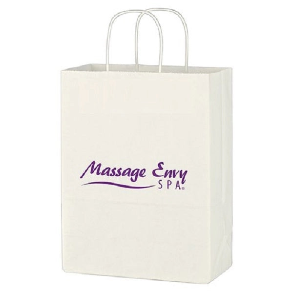 Kraft Paper White Shopping Bag