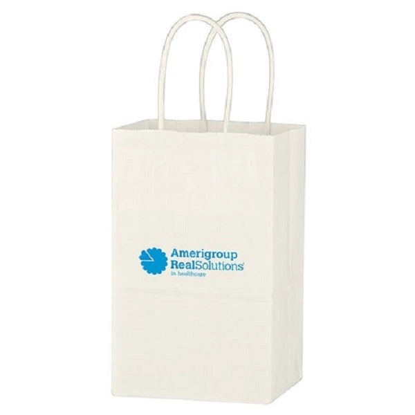 Kraft Paper White Shopping Bag