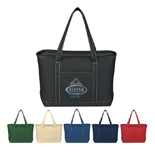 Large Cotton Canvas Yacht Tote Bag-BG