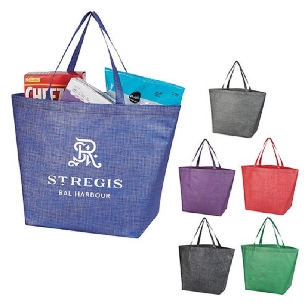 Non-Woven Crosshatched Tote Bag