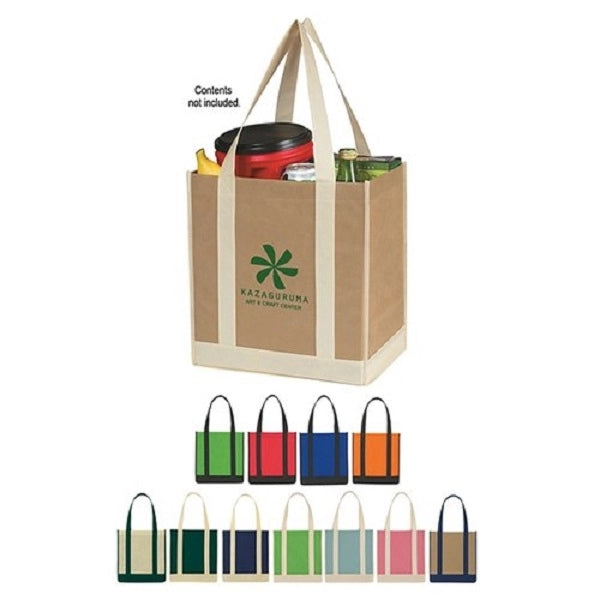Non-Woven Two-Tone Shopper Tote Bag