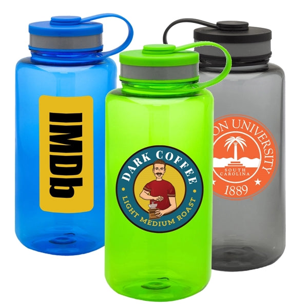 Wide Mouth Sports Bottle -38 oz Drinkware w/ Custom Logo