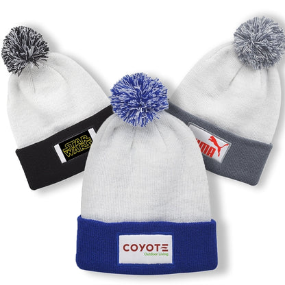 Two-Tone Fuji Beanie w/ Custom Printed