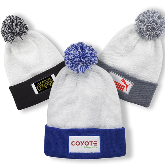 Two-Tone Fuji Beanie w/ Custom Printed