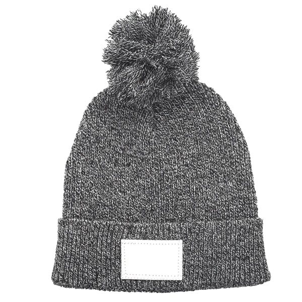 PomPom Knit Beanie w/ Custom Embroidery