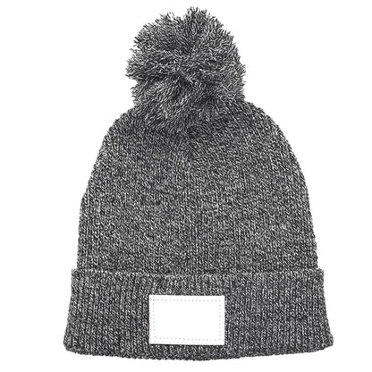 PomPom Knit Beanie w/ Custom Embroidery