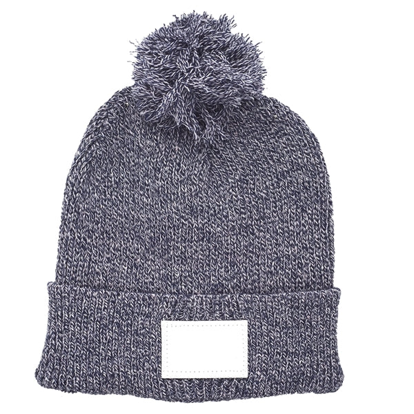 PomPom Knit Beanie w/ Custom Embroidery