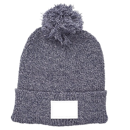 PomPom Knit Beanie w/ Custom Embroidery