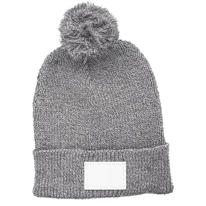 PomPom Knit Beanie w/ Custom Embroidery