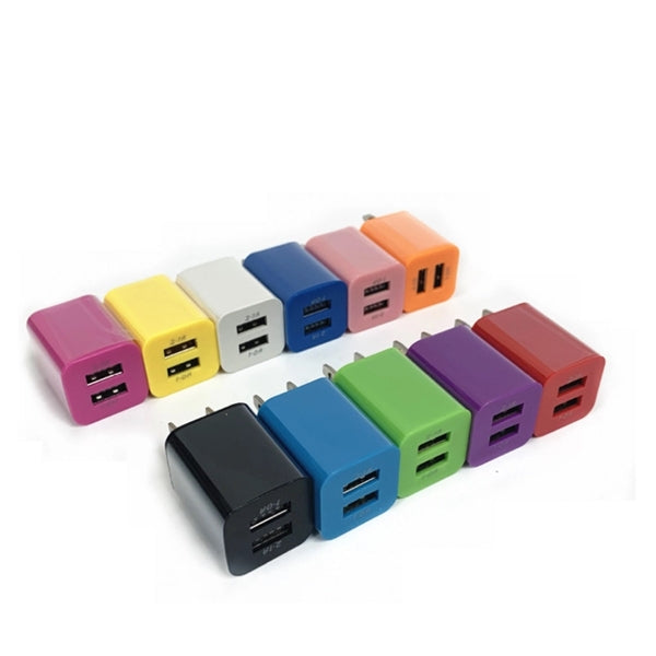 2 Dual USB Port Phone Plug Wall Charger Adapter