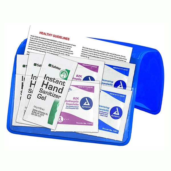 Orion Sanitizer & Wipes On-the-Go Kit n Colorful Vinyl Pouch