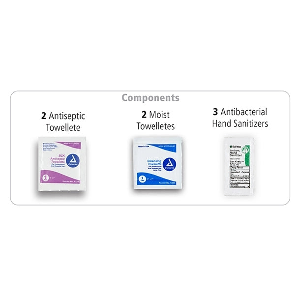 Orion Sanitizer & Wipes On-the-Go Kit n Colorful Vinyl Pouch
