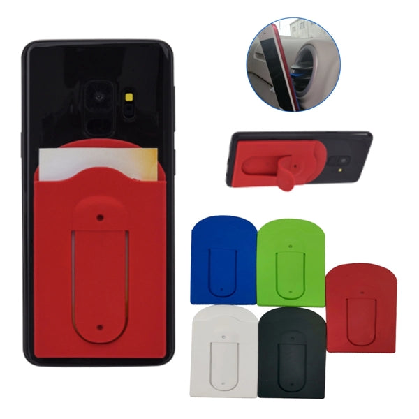 Silicone Vent Phone Wallet With Stand